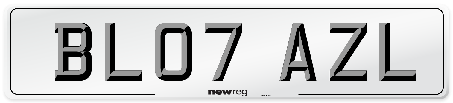 BL07 AZL Number Plate from New Reg